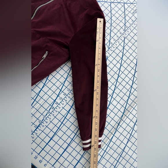ZARA MENS Deep Maroon Mircofiber Suede Zip Up Jacket RETRO Y2K JAMIROQUAI Size S - Picture 7 of 12